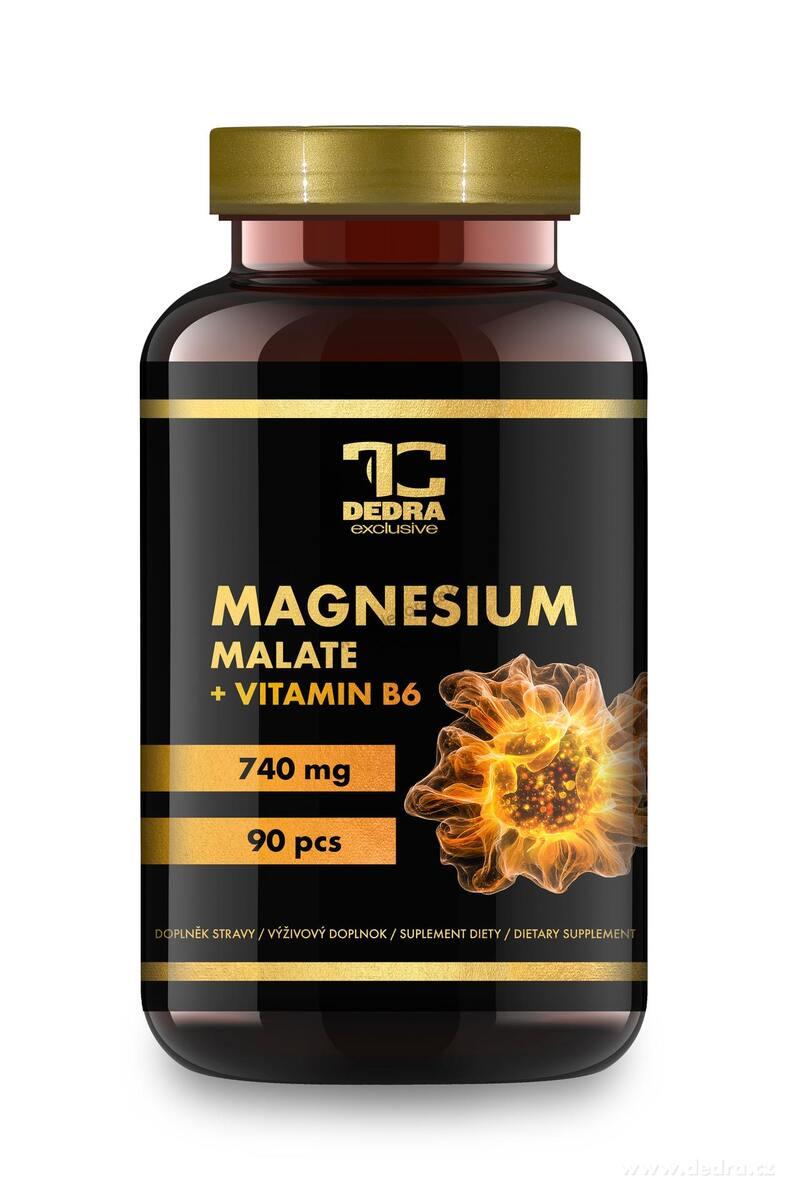 MAGNESIUM MALÁT 740 mg & VITAMIN B6 | energie & proti únavě | 90 kapslí