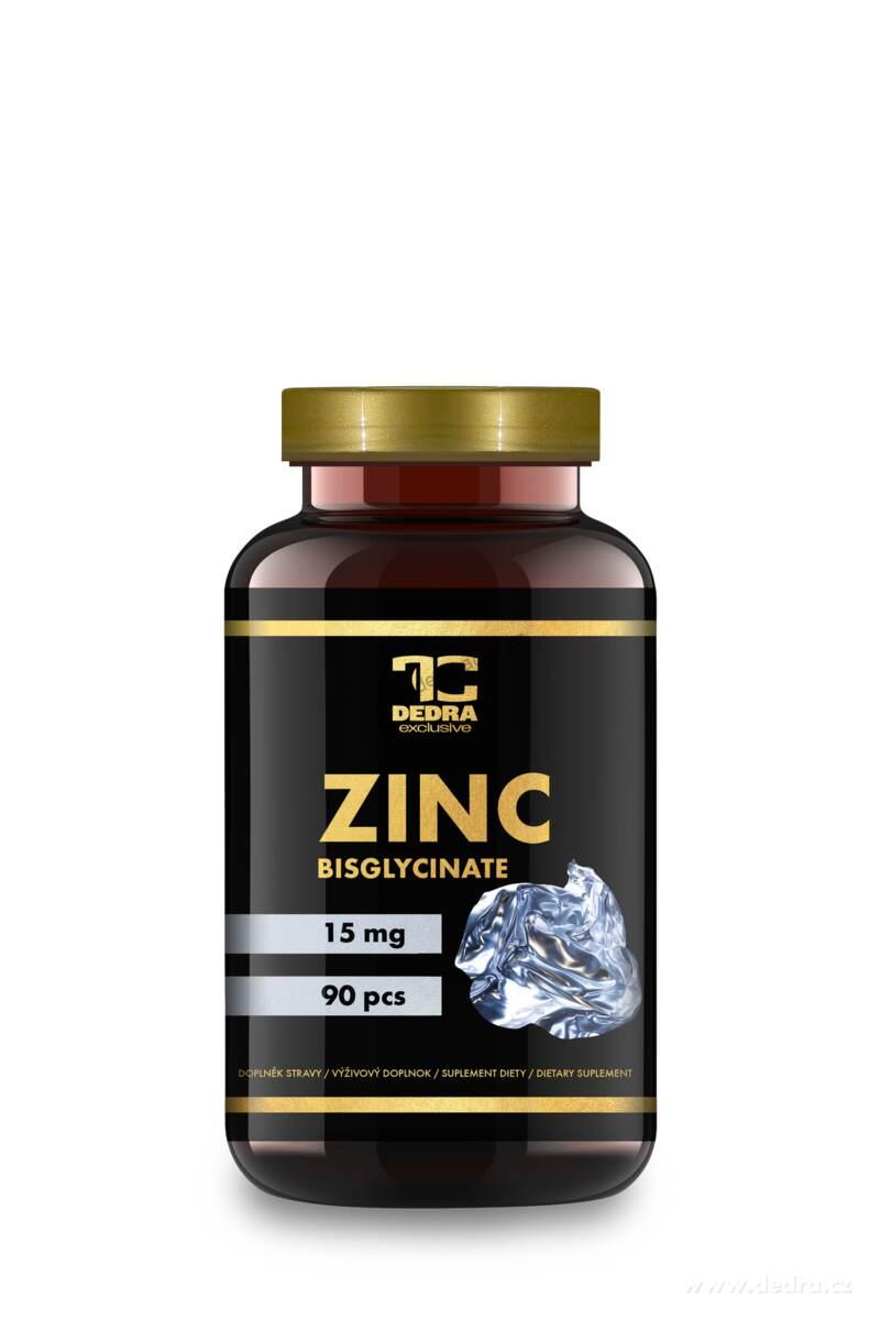 ZINEK BISGLYCINÁT 15 mg | pro imunitu, pleť a zdravé vlasy | 90 kapslí