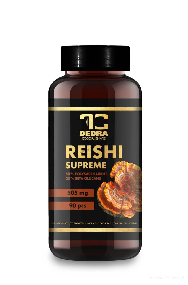 REISHI SUPREME 505 mg | 50 % polysacharidů a 20 % beta-glukanů | imunita, vitalita a oběhový systém | 90 kapslí