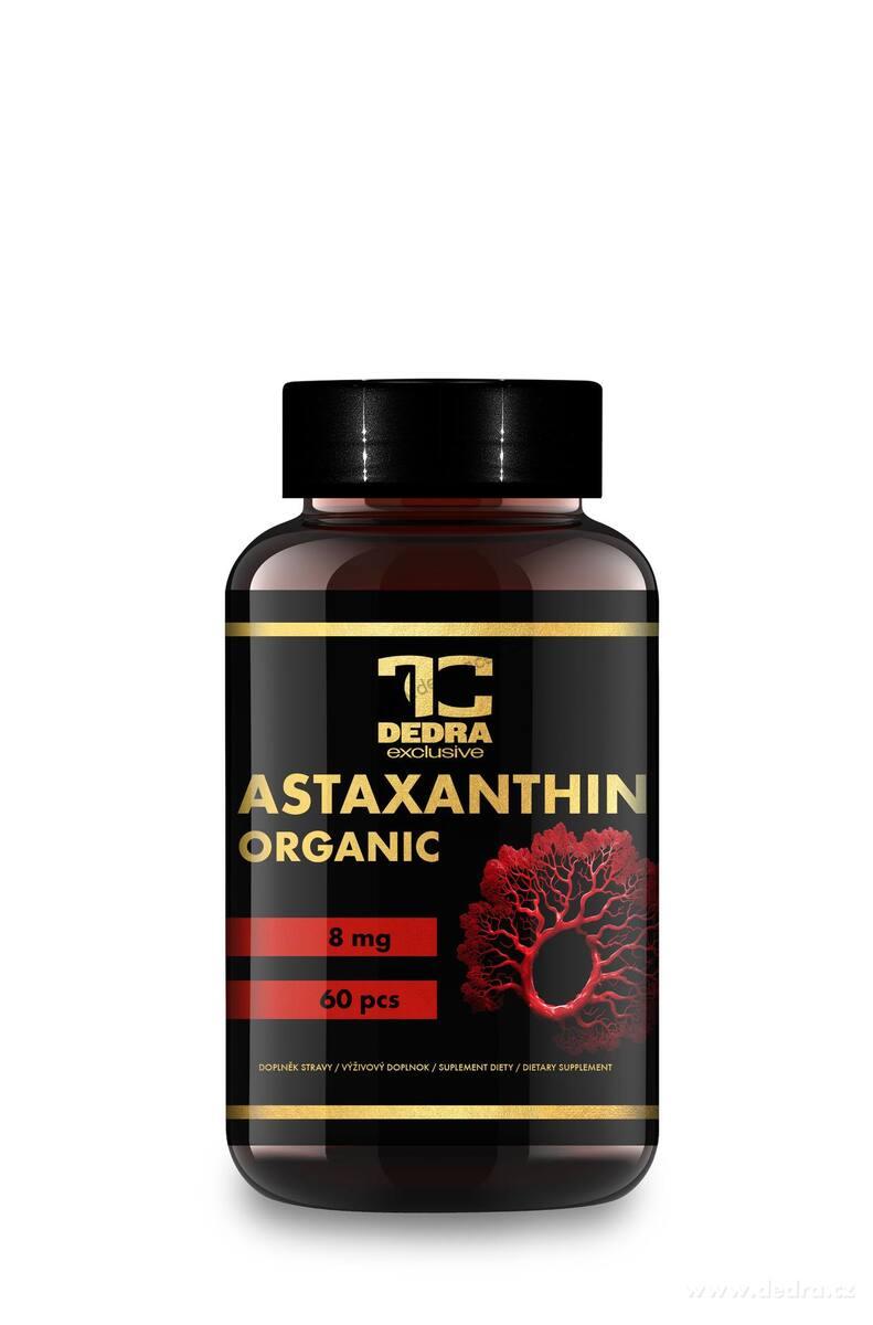 ASTAXANTHIN organic 8 mg | silný antioxidant, ochrana buněk, vlasů a pleti | 60 kapslí