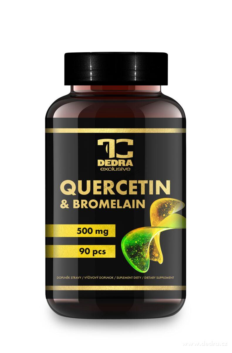 DEDRA QUERCETIN + BROMELAIN 500 mg | přírodní flavonoid & enzym z ananasu  90 kapslí