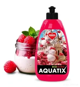 AQUATIX | Rostlinný koncentrát na nádobí MALINY SE SMETANOU | 500 ml