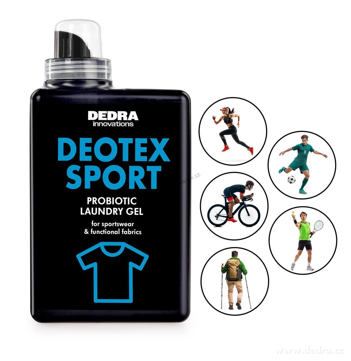 Probiotický prací gel na sportovní a funkční oblečení proti zápachu | DEOTEX® SPORT | hloubkově čistí & chrání vlákna | 30 praní
