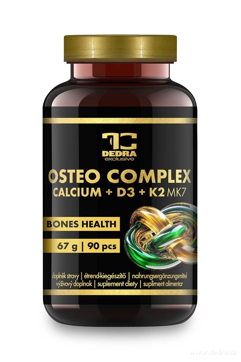 OSTEO COMPLEX | vápník + D3 + K2 MK-7 | podpora kostí, zubů & svalů | 90 kapslí | 67 g