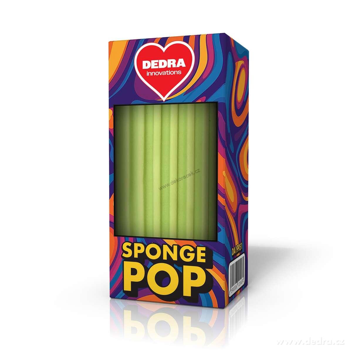 2× SPONGE POP | chytrá drážkovaná houbička | perfektně stírá & nevíří prach, extra savá | zelená