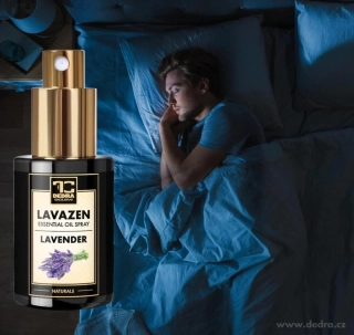 LAVAZEN | přírodní sprej s esenciálními oleji levandule & eukalyptu | „sníček“ pro klidný spánek, pohodu & relaxaci | 30 ml