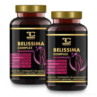 2× BELISSIMA COMPLEX | menopauza | podpora kostí, srdce a menopauzálního komfortu | 240 kapslí | 204 g